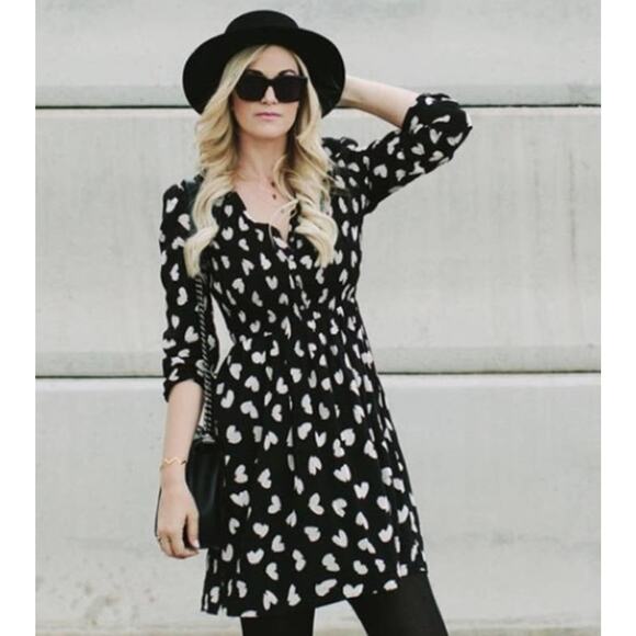 Anthropologie Maeve Banet Smocked Heart Dress Womens Small Black Lined Sheer - Picture 3 of 15